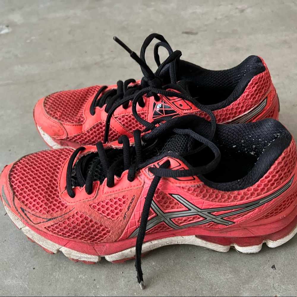 Bright pink ASICs, heavily used